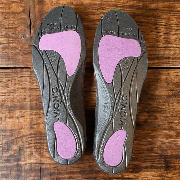 NWOB VIONIC (   ) KAILEN SLIP-ON Black Mule Shearling Suede Shoes - Picture 13 of 14